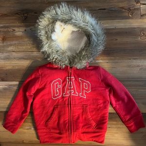 Gap Factory Gap Logo Sherpa Lined Hoodie size XS (4-5)-never worn